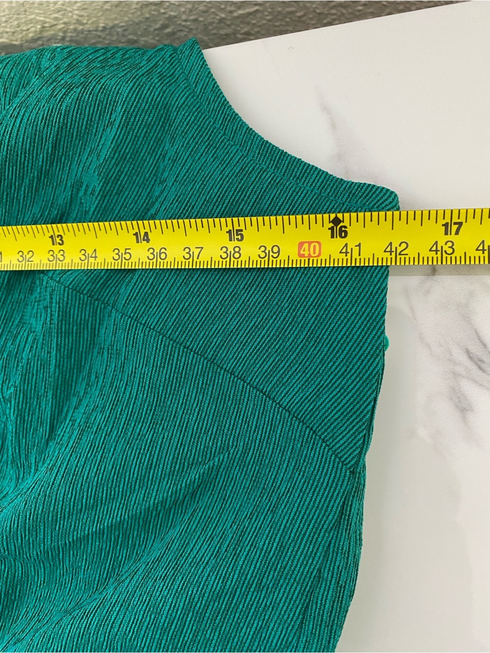 Athleta Women's Solid Emerald Green Echo Midi Dress Ruched Waist SP Casual - Picture 8 of 9